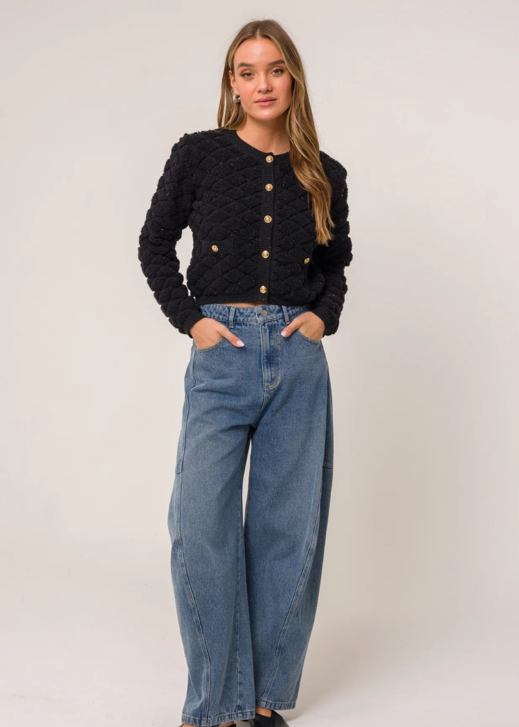 Line + Dot Rhys Sweater- Black ***FINAL SALE***-Hand In Pocket