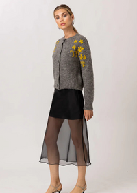 Line + Dot Denman Midi Skirt- Black ***FINAL SALE***-Hand In Pocket