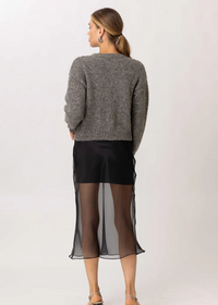 Line + Dot Denman Midi Skirt- Black ***FINAL SALE***-Hand In Pocket