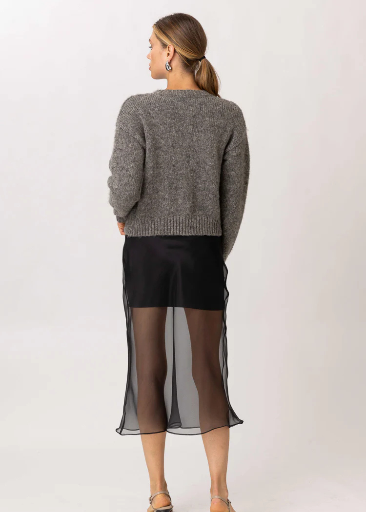 Line + Dot Denman Midi Skirt- Black ***FINAL SALE***-Hand In Pocket