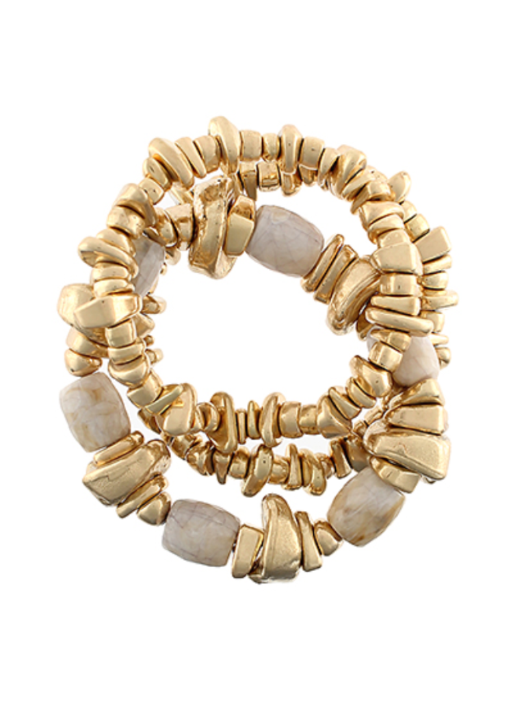 Amelia Layered Stone Bracelet-Hand In Pocket