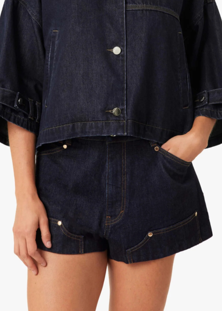 Habitual Carrie Utility Short - Rinse-Hand In Pocket