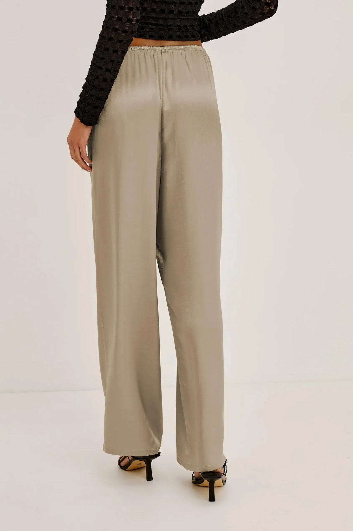 Rails Virgo Satin Pant - Mink-Hand In Pocket