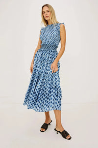 Rails Vivier Midi Dress - Sapphire Shibori-Hand In Pocket