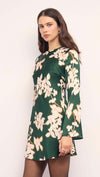 MINKPINK Vilma Mini Dress - Floral/Forest Green-Hand In Pocket