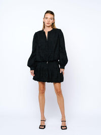 Ciebon Donna Bubble Hem Jacket - Black-Hand In Pocket