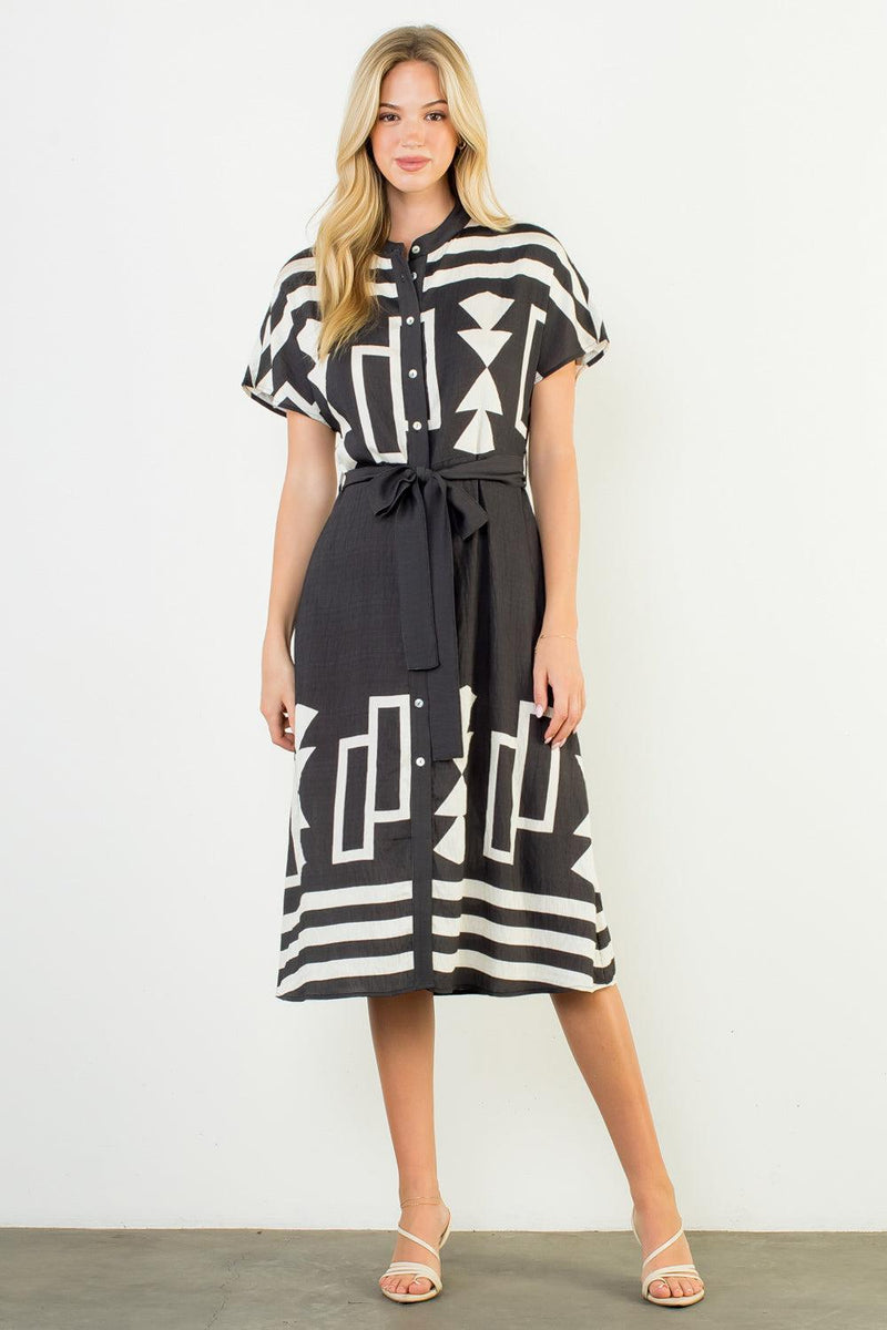 THML Brielle Midi Dress- BK