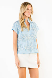 THML Erika Top - Blue-Hand In Pocket