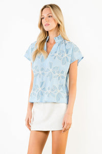 THML Erika Top - Blue-Hand In Pocket