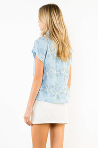 THML Erika Top - Blue-Hand In Pocket