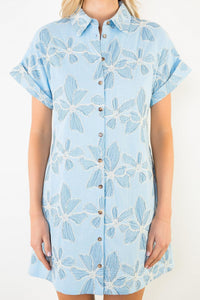 THML Ophelia Dress - Blue-Hand In Pocket