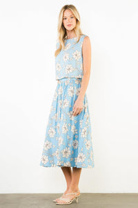THML Giselle Skirt - Blue-Hand In Pocket