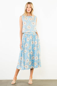 THML Giselle Skirt - Blue-Hand In Pocket