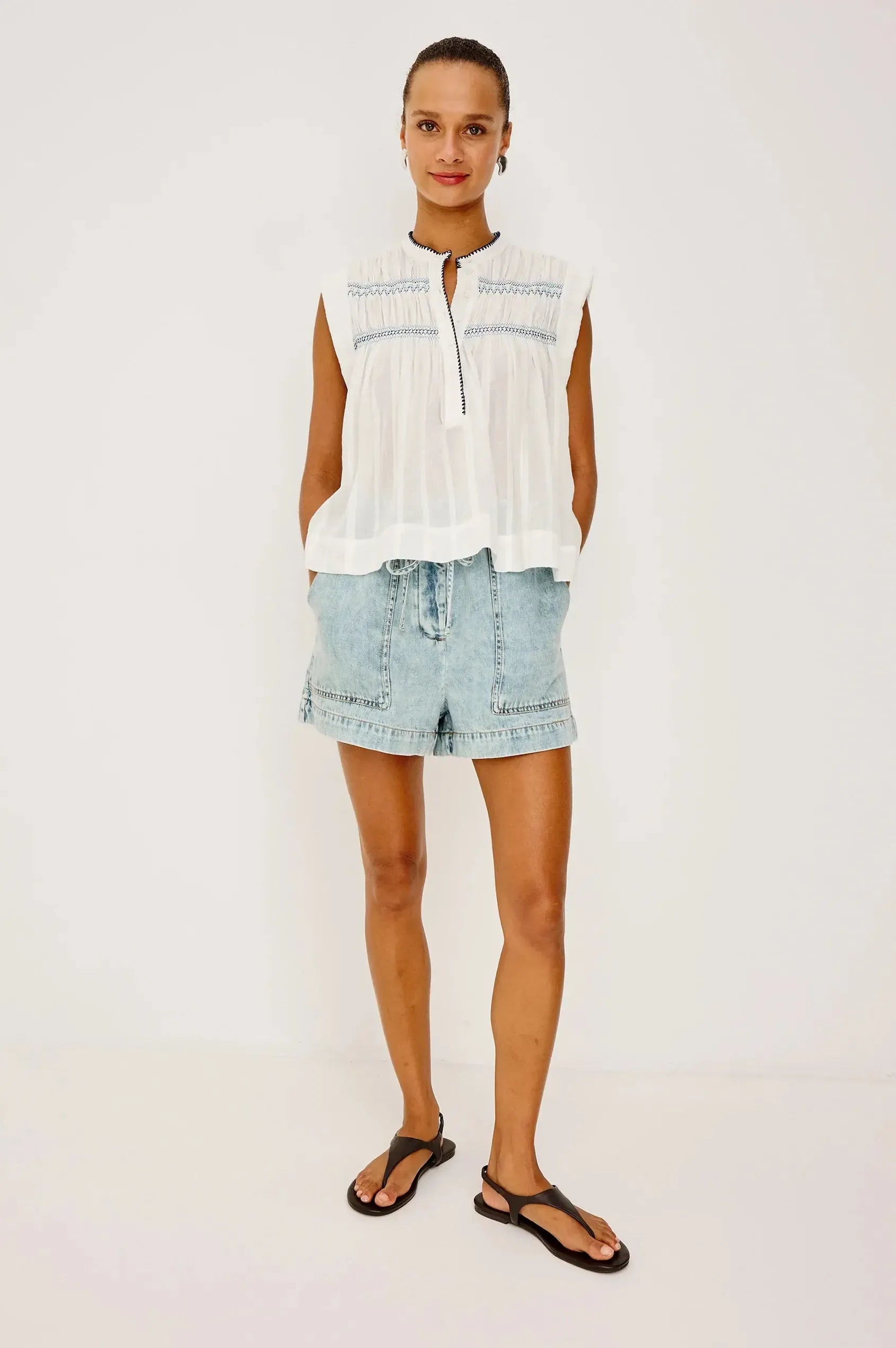 Rails Willow Shirt - White-Hand In Pocket