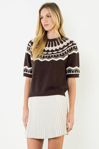 THML Margo Sweater - Brown-Hand In Pocket