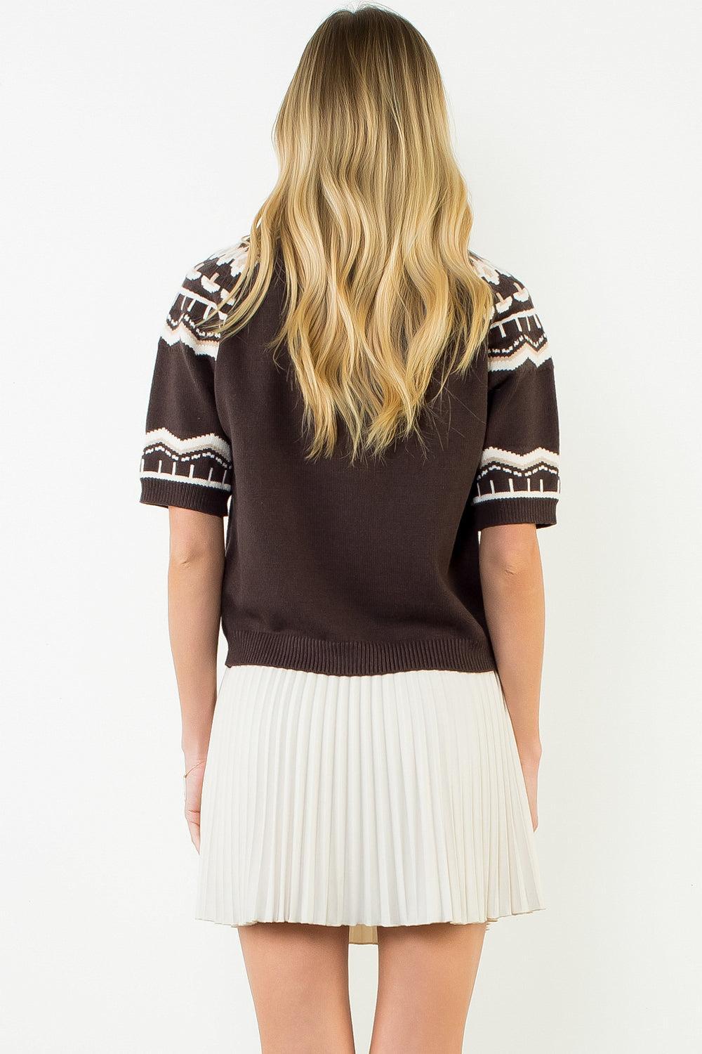 THML Margo Sweater - Brown-Hand In Pocket