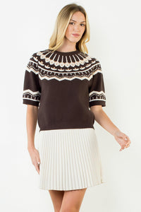 THML Margo Sweater - Brown-Hand In Pocket