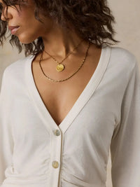 Faherty Cotton Hemp LS Top - White-Hand In Pocket