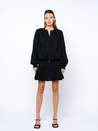 Ciebon Donna Bubble Hem Jacket - Black-Hand In Pocket