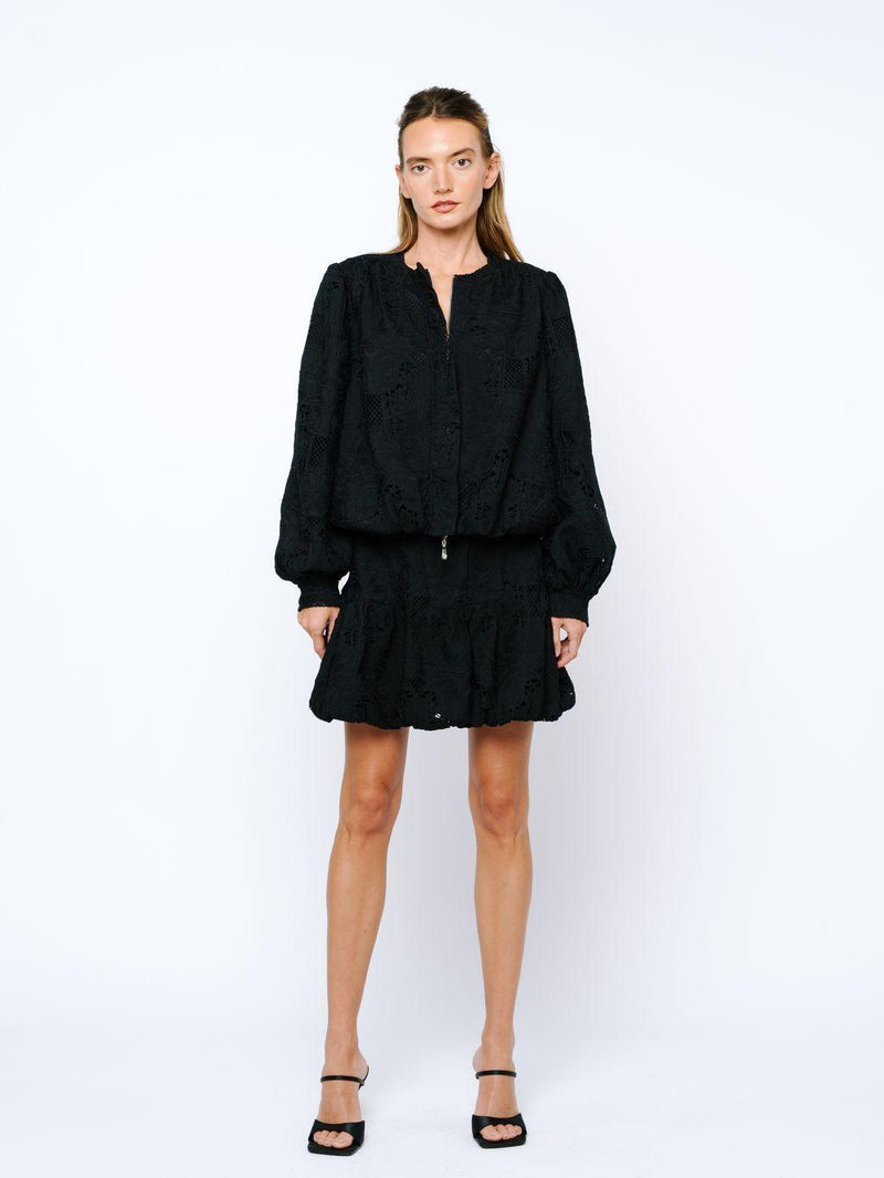 Ciebon Donna Bubble Hem Jacket - Black-Hand In Pocket