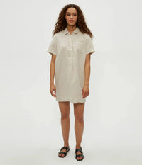 Michael Stars Ola Utility Dress- Windchime-Hand In Pocket