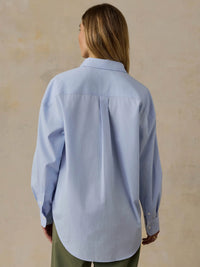 Faherty Coastal Poplin Shirt - Blue Current