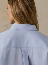Faherty Coastal Poplin Shirt - Blue Current