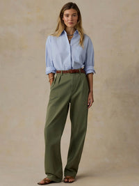 Faherty Coastal Poplin Shirt - Blue Current
