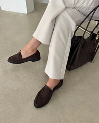 Billini Zaccai Loafer-Dark Chocolate-Hand In Pocket