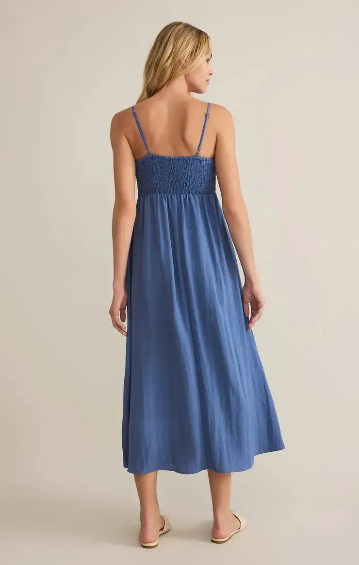 Z Supply Beachside Midi Dress - Rivieria-Hand In Pocket