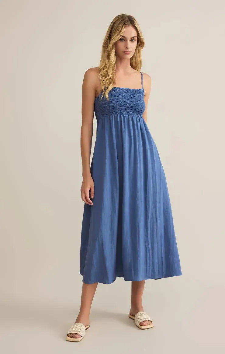 Z Supply Beachside Midi Dress - Rivieria-Hand In Pocket
