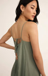 Z Supply Coast Maxi Dress- Avocado-Hand In Pocket