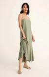 Z Supply Coast Maxi Dress- Avocado-Hand In Pocket