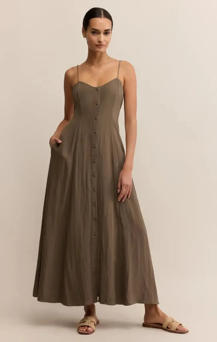 Z Supply Angel Eyes Midi Dress - Tiki-Hand In Pocket