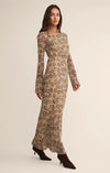 Z Supply Campbell Floral Maxi Dress- Chocolate Cherry