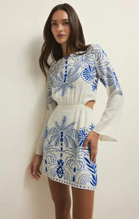 Z Supply Tahina Mini Dress- Nautical-Hand In Pocket