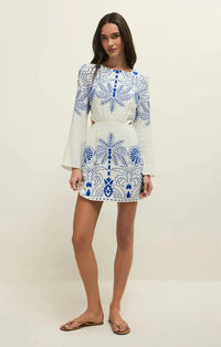 Z Supply Tahina Mini Dress- Nautical-Hand In Pocket