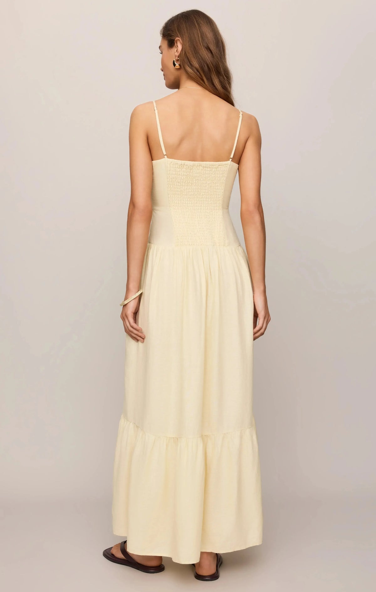 Z Supply Georgie Maxi Dress - Lemon Chiffon-Hand In Pocket