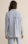 Z Supply All Day Knit Denim Jacket - Indigo-Hand In Pocket