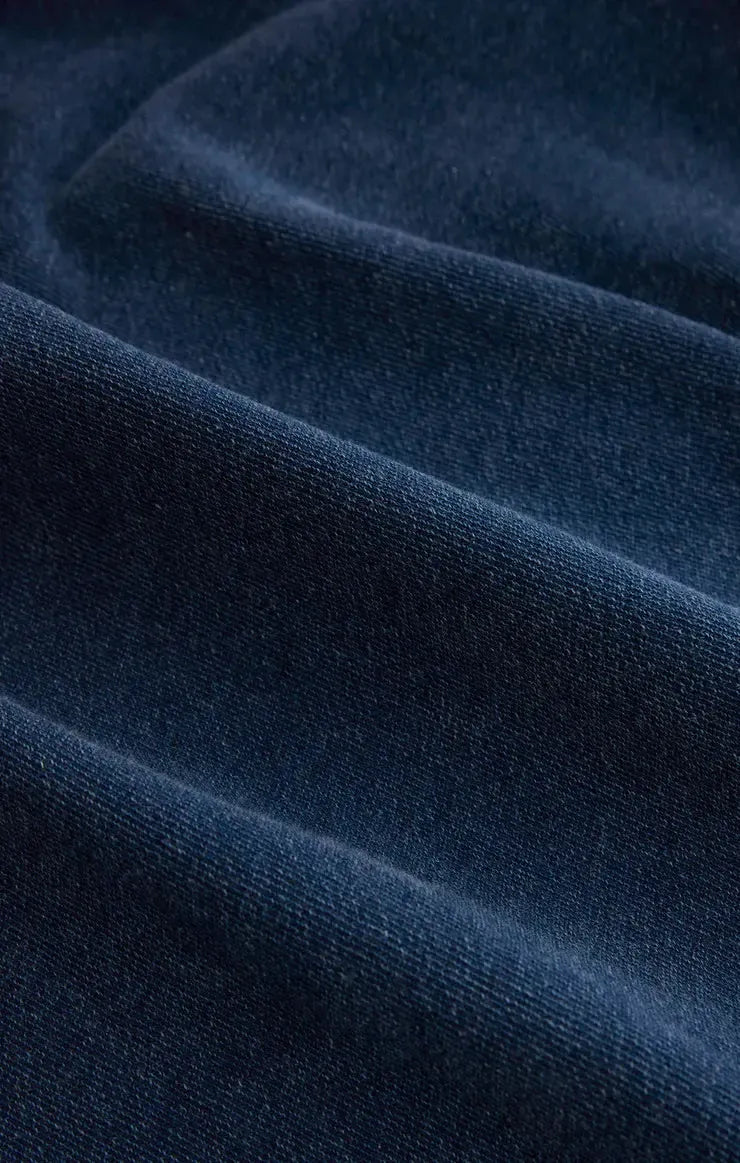 Z Supply Heritage Knit Denim Jacket- Indigo-Hand In Pocket