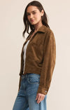 Z Supply Heritage Suede Jacket- Coconut-Hand In Pocket