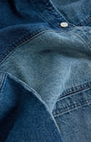 Z Supply On the Road Color Block Chore Jacket- Indigo-Hand In Pocket