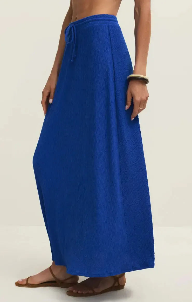 Z Supply Idris Maxi Skirt- Nautical-Hand In Pocket