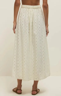 Z Supply Bria Eyelet Skirt - White-Hand In Pocket