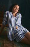 Z Supply Saturdays Stripe Shirt- White-Hand In Pocket