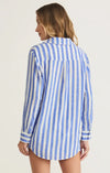 Z Supply Saturdays Stripe Shirt- White-Hand In Pocket