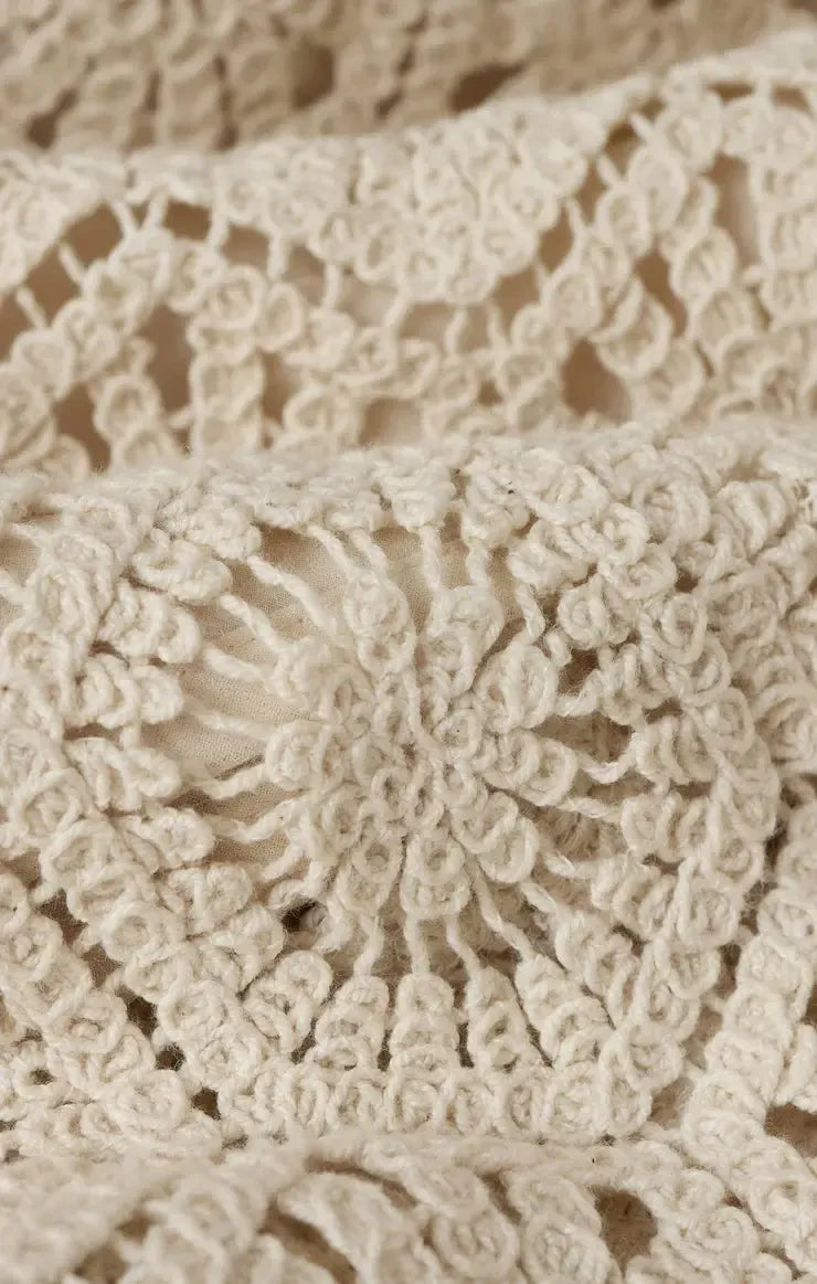 Z Supply Raquel Lace Top - Natural-Hand In Pocket