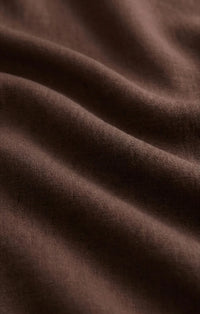Z Supply Magnolia Linen Top - Chocolate Cherry-Hand In Pocket