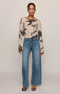 Z Supply Nia Clem Top - Soft Ecru-Hand In Pocket