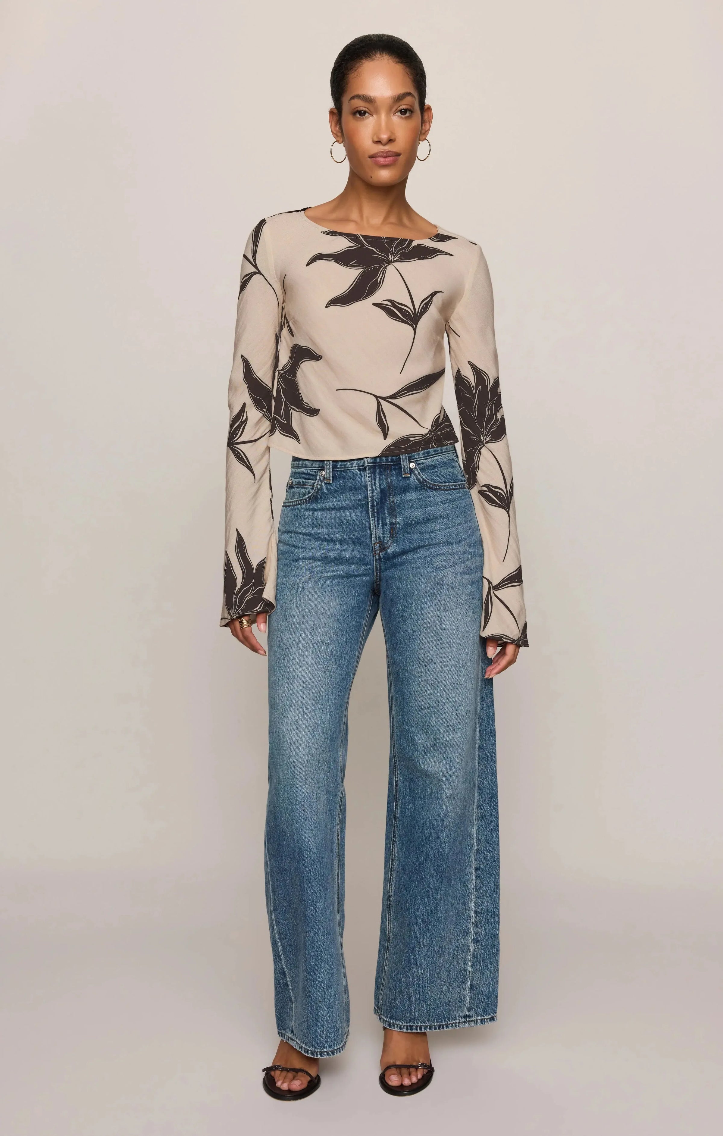 Z Supply Nia Clem Top - Soft Ecru-Hand In Pocket
